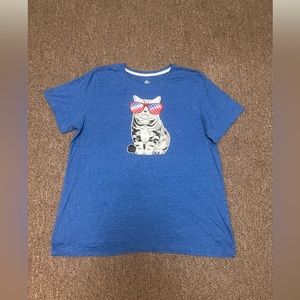 Tabby Cat with Glasses on Women’s T Shirt - Size XXL